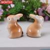 1Pair Cute Rabbit Ceramic Chopsticks Rest Rack Spoon Fork Holder Chopsticks Stand Tableware Pen Holders Kitchen Tools Home Decor