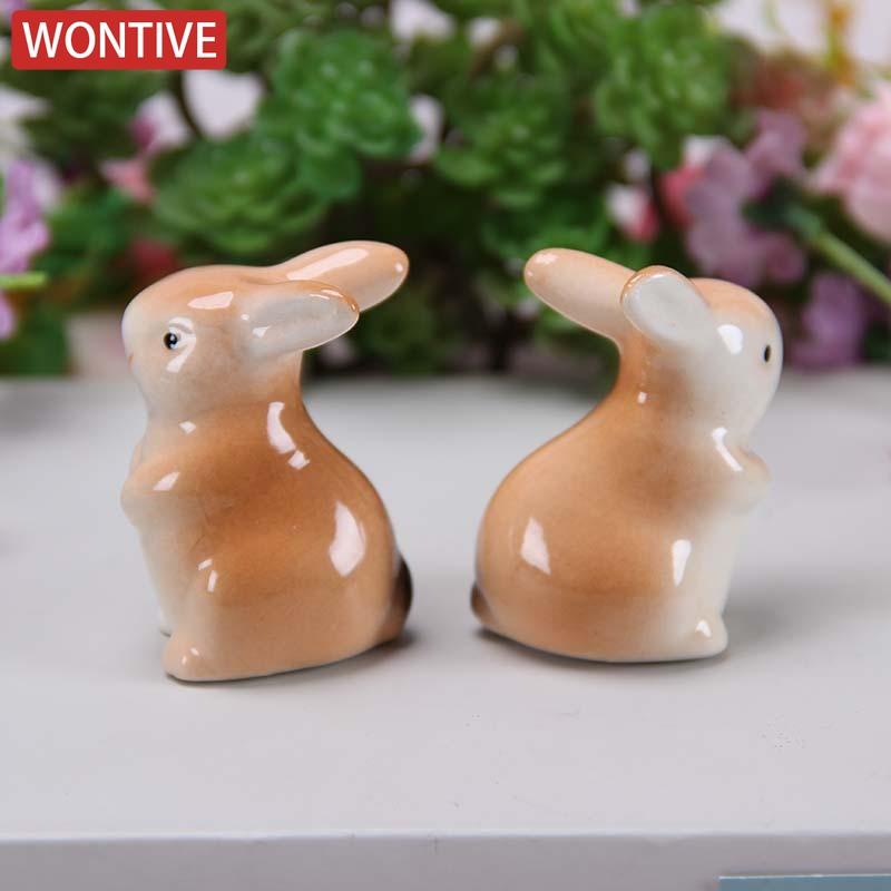 1Pair Cute Rabbit Ceramic Chopsticks Rest Rack Spoon Fork Holder Chopsticks Stand Tableware Pen Holders Kitchen Tools Home Decor