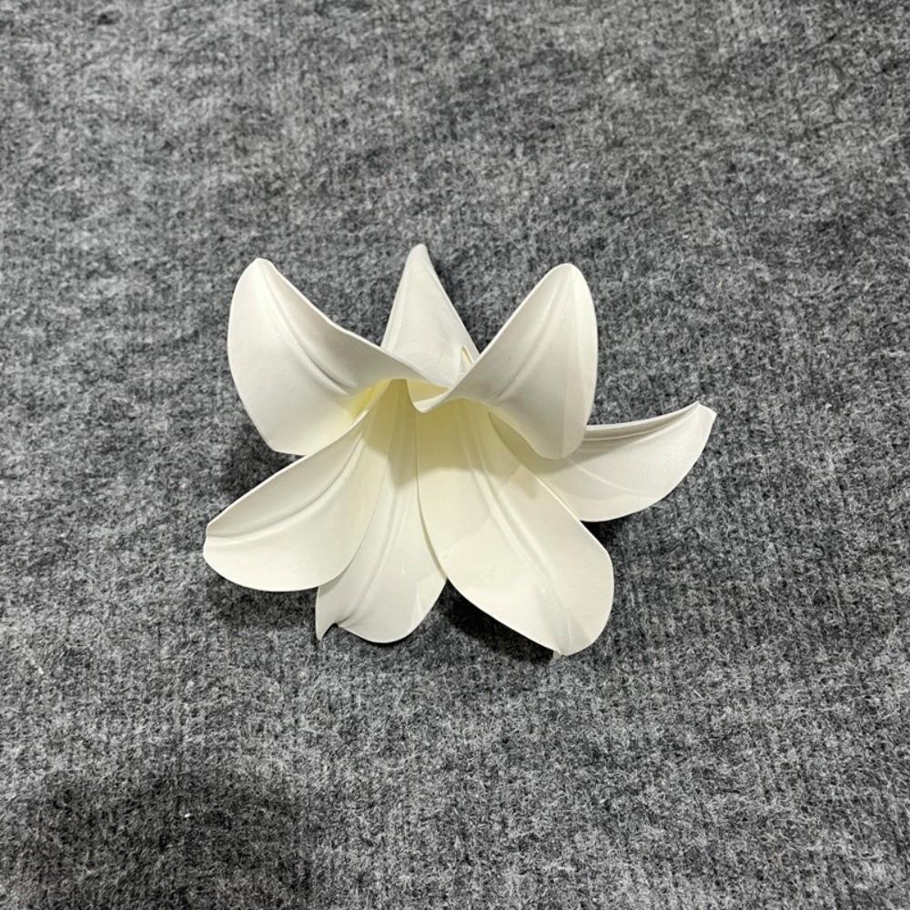 5pcs DIY Craft Artificial EVA Flower Elegant Realistic Simulated Flower Decor Handmade White Hanging Flower Head Stage Layout