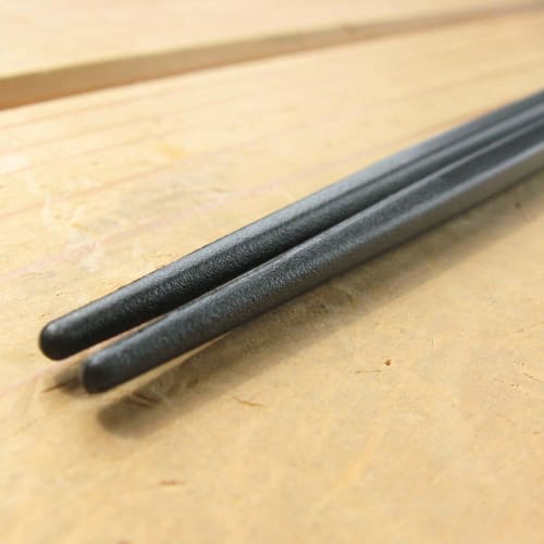 Nagao Chopsticks and Chopstick Case Set, 23cm Hexagonal, Black, Dishwasher Safe, Made in Japan