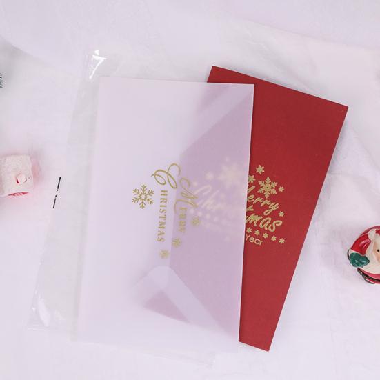 1/2/3Pcs 3D Christmas Greeting Card with Paper Envelope Foldable Pop-up 3D Tree Merry Xmas Wishes Message Card Festive Decoration Holiday Party Gift
