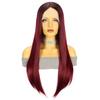 Lace Wig Hand-Tied Front Long Straight Synthetic Women