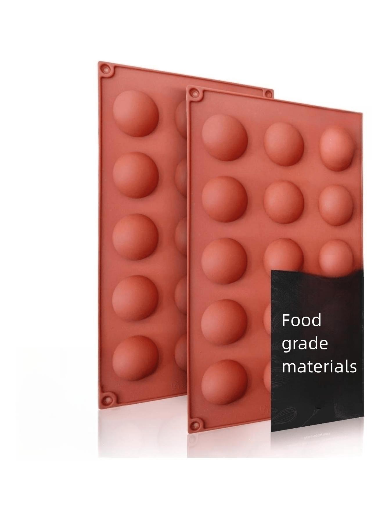 Силиконовая форма с 5/6/8/15/24/35/36 отверстиями для шоколадных бомбочек, желейных тортов, полусферических силиконовых форм 15 holes кирпич красный