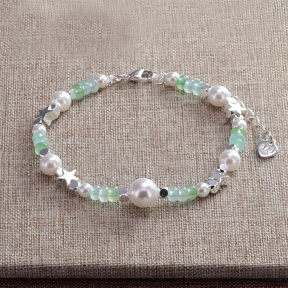 925 Silver Multicolour Bead Bracelet For Women Three Layers Geometry Drip Glaze Versatile Jewelry Dropship