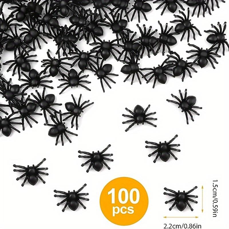 50/100pcs Realistic Spider April Fool's Day  Decoration, Mini Spider Realistic Scary Spider Prank  Haunted House Decorations