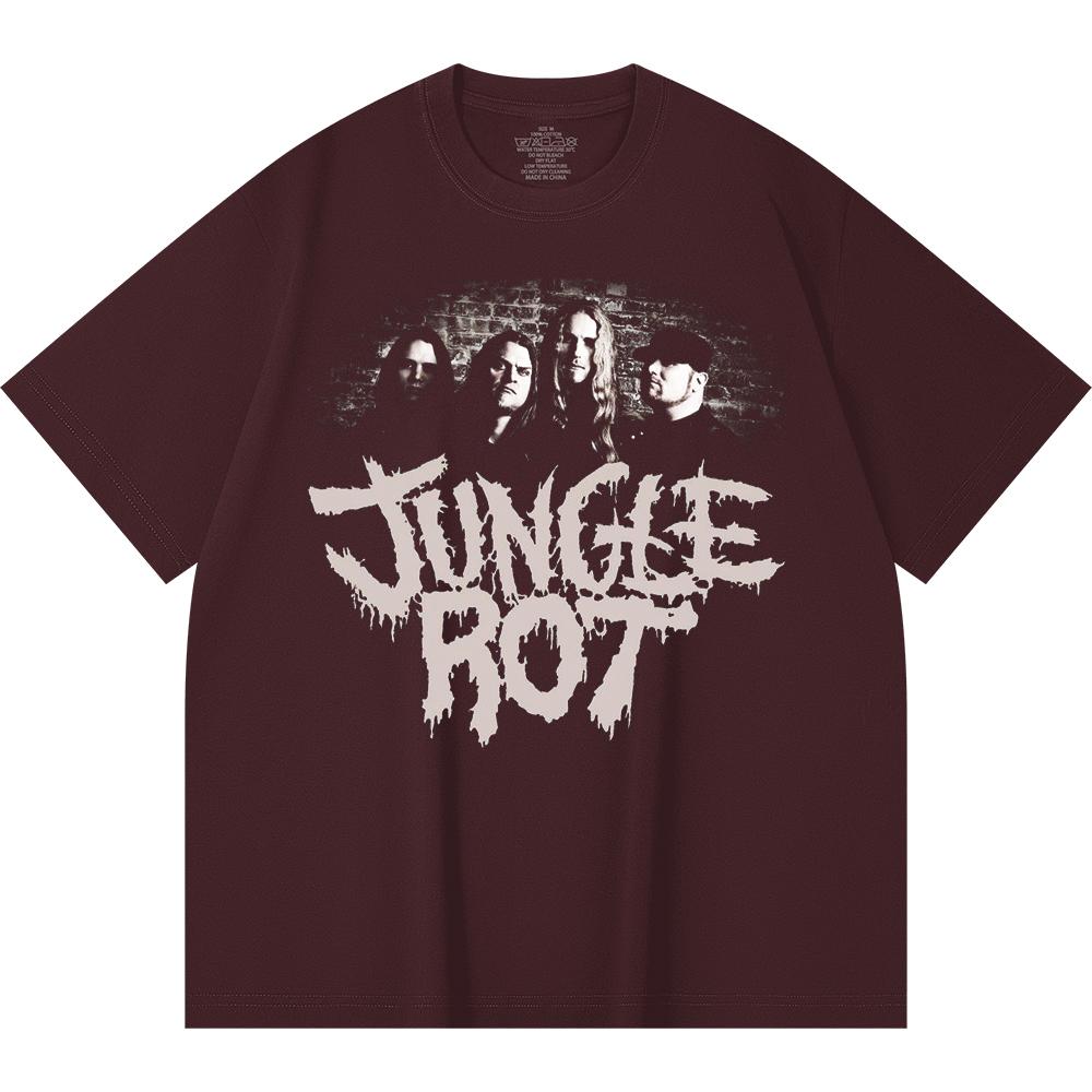 230 Gsm 100% Cotton Heavy Metal T-Shirt  Rock Band Popular Music Print Unisex Heavy Cotton T Shirt
