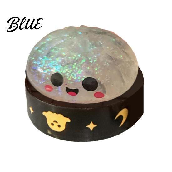 Anxiety Relief Gifts for Kids Halloween Ghost Bun Stress Ball  Glitter Slow Rising TPR Fidget Toy Quicksand Pinch Toys with Steamer  Cute Spooky