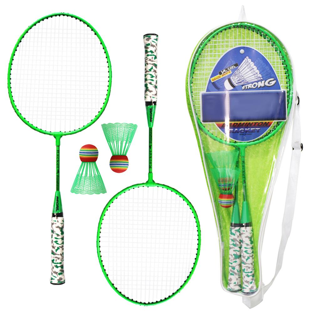 1 Pair Badminton Rackets with Balls 2 Player Badminton Set for Children Indoor Outdoor Sport Game