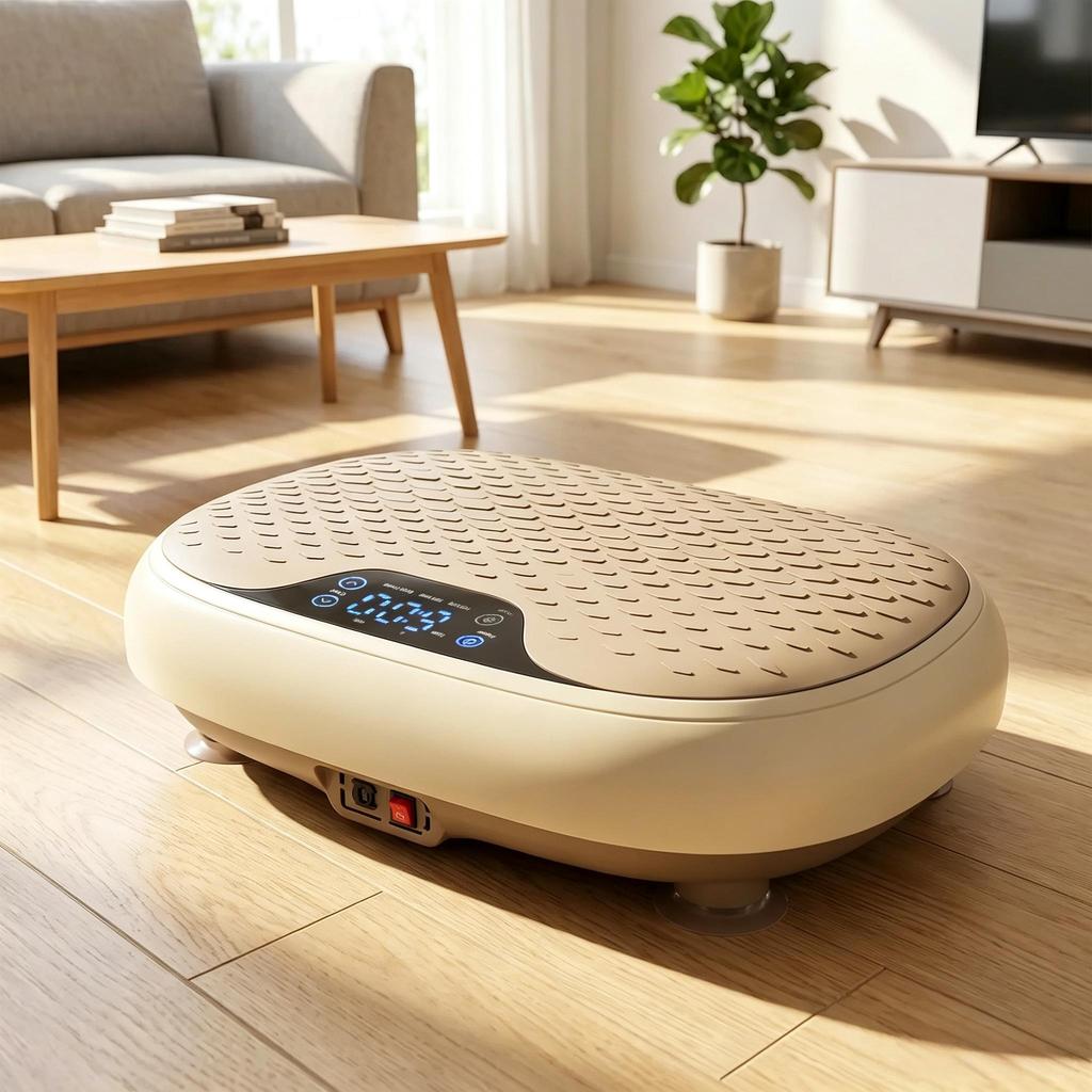Plataforma vibratoria, 20 niveles de velocidad, 3 programas, pantalla LED y mando a distancia