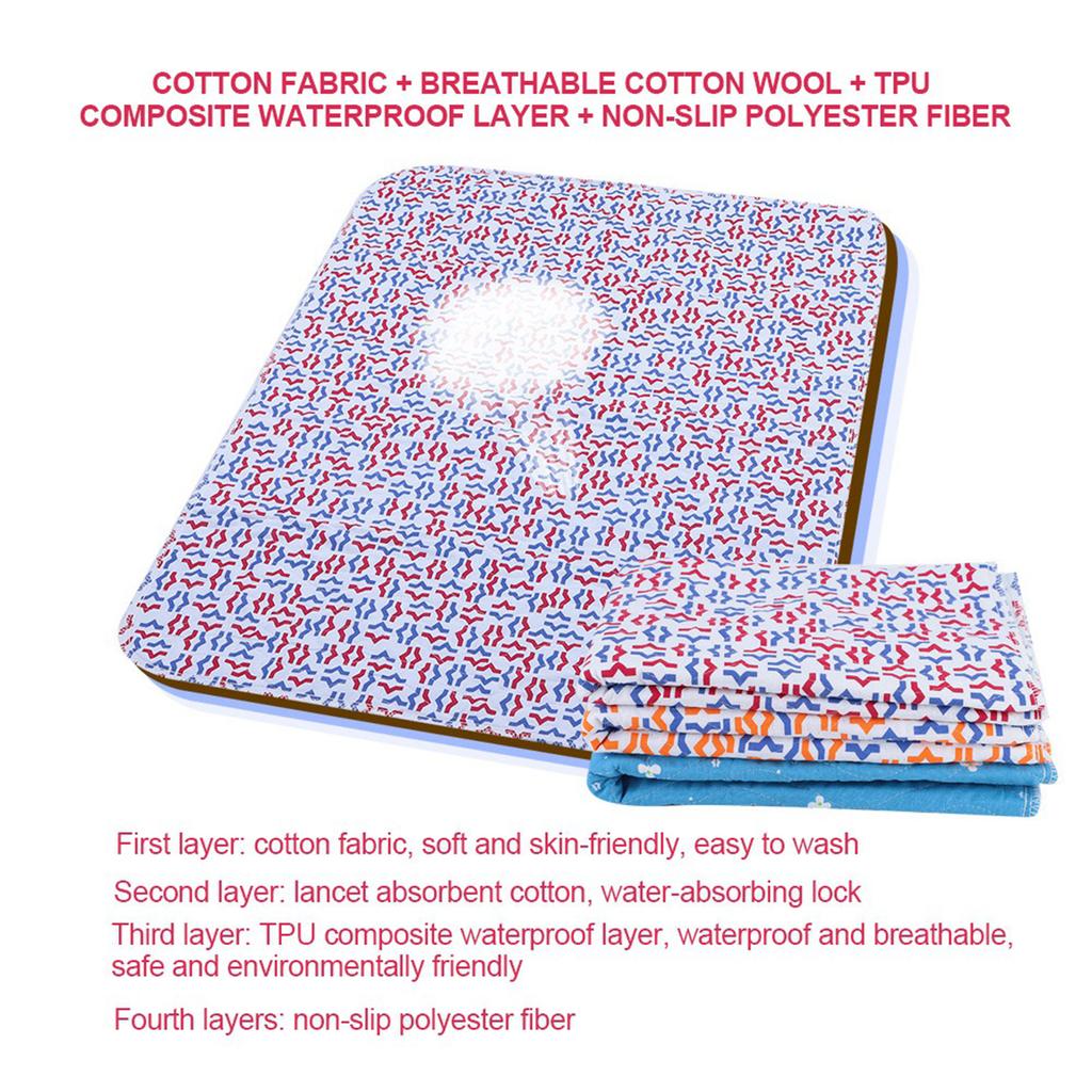 Washable Reusable Incontinence Underpads Absorbent Cotton Bed Pads for Elder Children