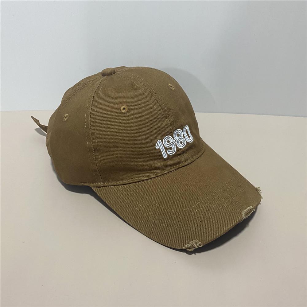 Embroidered letter baseball cap washed old cap women's summer sun protection visor breathable windproof hat