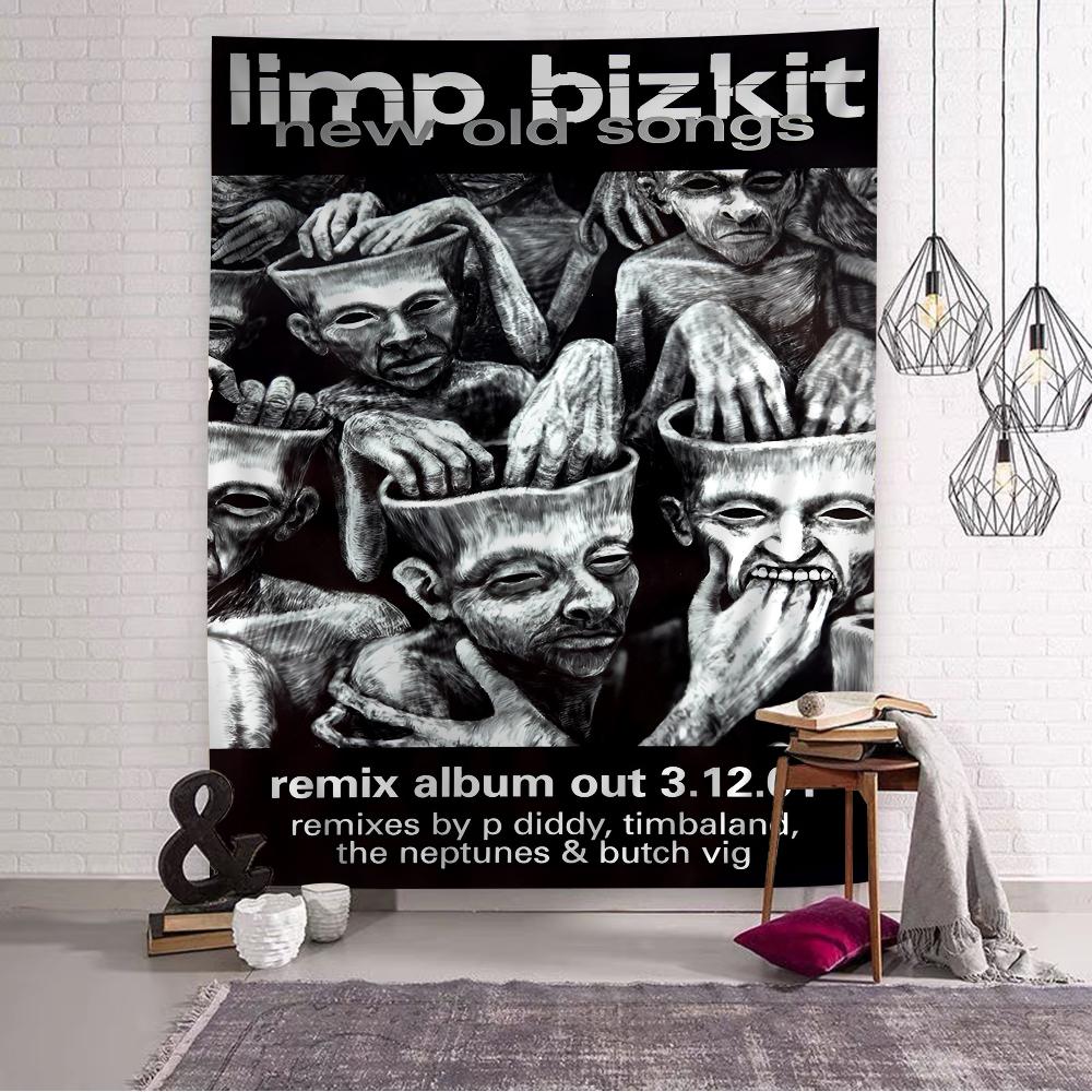 Kreslená tapisérie kapely Limp Bizkit Bohemské nástěnné tapisérie Mandala Nástěnné závěsy