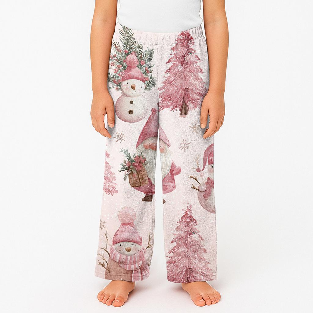 Children's Winter Pants Full Length Long Trousers Printed Pants