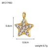 CARLIDANA DIY Handmade Moon Stars Colorful Zircon Accessories Charm Stainless Steel Gold Plated Pendant Fashion Jewelry Necklace