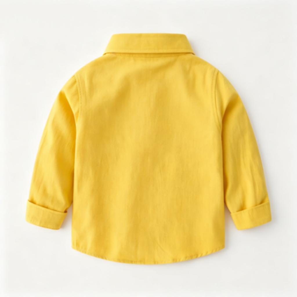 Boys' Long Sleeve Color Shirt Korean Casual Top for Everyday Wear