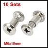 10 Sets M6 Phillips Socket Nuts Countersunk Head Cap Screw Bolts Fasteners