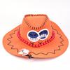 Anime Portgas·D· Ace Cowboy Hat Cosplay Hats Pirates Cap Suede Costume