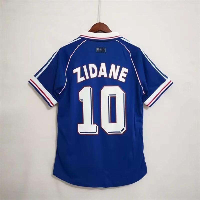 Wholesale retro 1998 World Cup France jersey Home No. 10 Zidane commemorative fan edition football jersey S