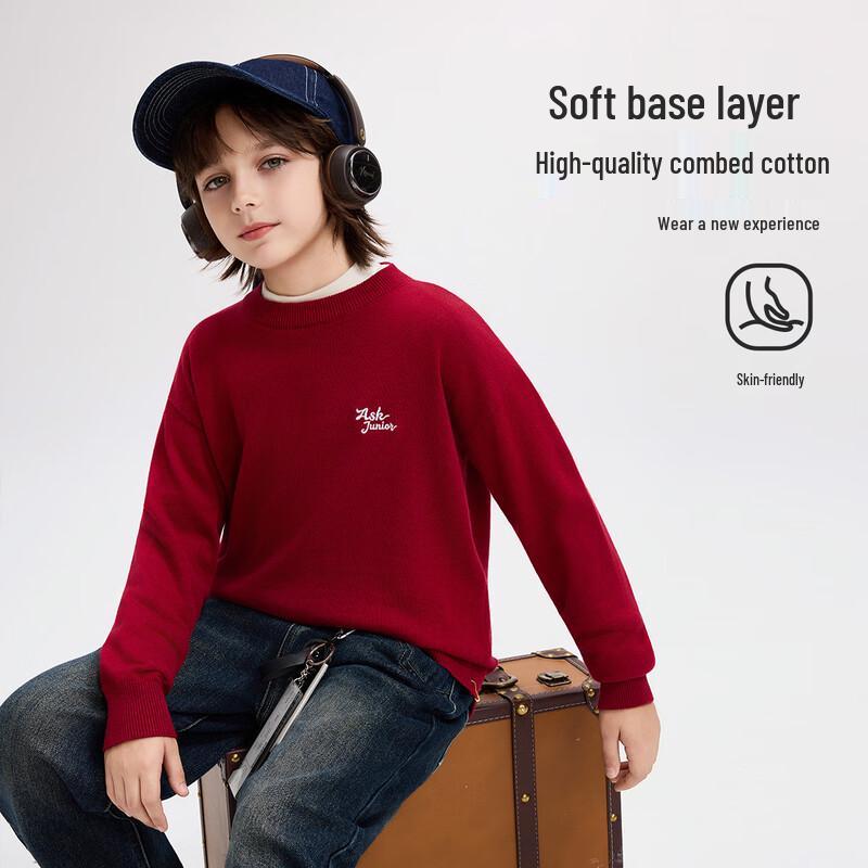 ASK JUNIOR Kids Round Neck Pullover Sweater 170