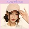 Snow Lotus Embroidered Vintage Cotton Baseball Cap With Sunshade For Casual Wear