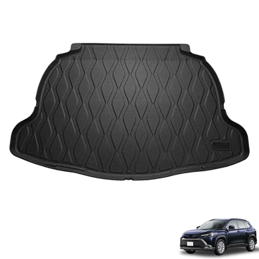 SunYard Trunk Mat for Toyota Corolla Cross 3D Car Mat with 3D Specific Design for September 2021 Present TPE Custom Easy Protective Car Accessories