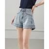 TERRE BLEUE Rhinestone Denim Shorts