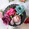 10/20Pcs 4.5cm Rose Artificial Flowers Wedding Marriage Decoration Fake Flower for Home Decor DIY Crafts Garland Gifts Accessory