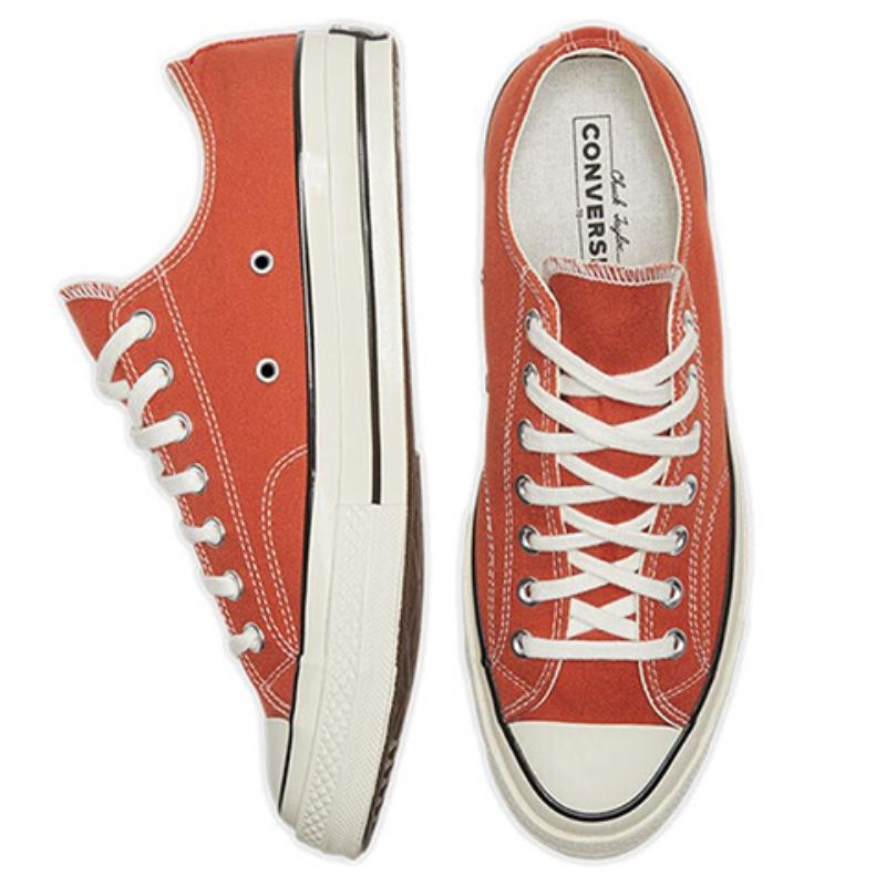 Converse Chuck 70 Venetian Rust Comfortable and Lightweight Low-Top Canvas Shoes Unisex Orange