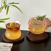 Reverse-mouthed Tulip Glass Cup,Simple Transparent Whiskey Glass Cups,Creative Specialty Mixed Juice Glasses Cup,Bar Cafe Tools