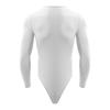 Body cu Mânecă Lungă pentru Bărbați, Piesă Unică, Leotard, Design cu Gât Rotund, Nasturi Presați, Imbrăcăminte Casual la Modă