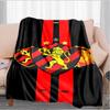 Sport Club Football Crest Printed Throws Blanket Soft Flannel Blankets for Couch Bed Gifts for Men Women Picnic Blanket Christmas Gifts