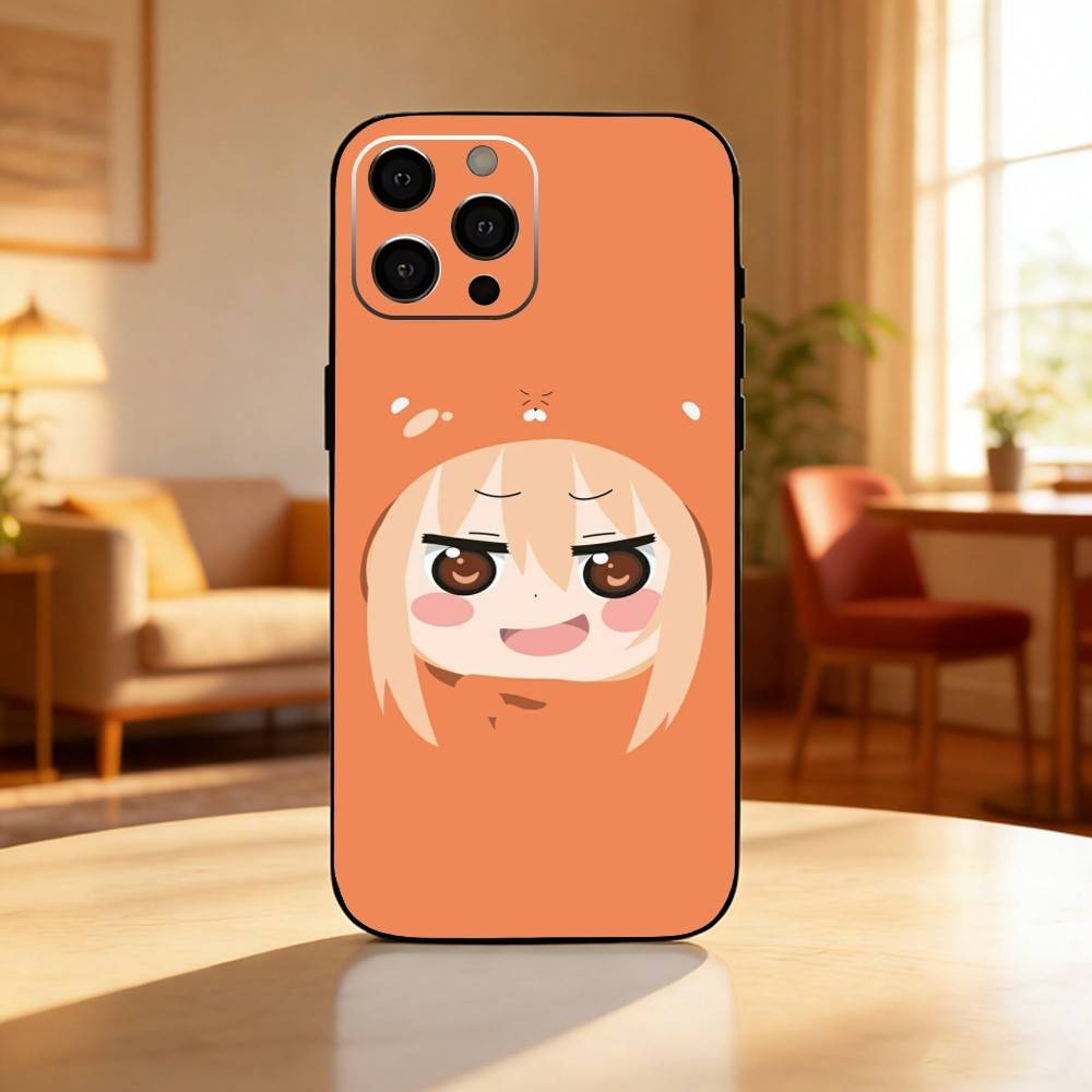 H-Himouto Umaru ChanS Phone Case For iPhone17,16,15,14,13,12 Plus,Max Soft Silicone Black Cover