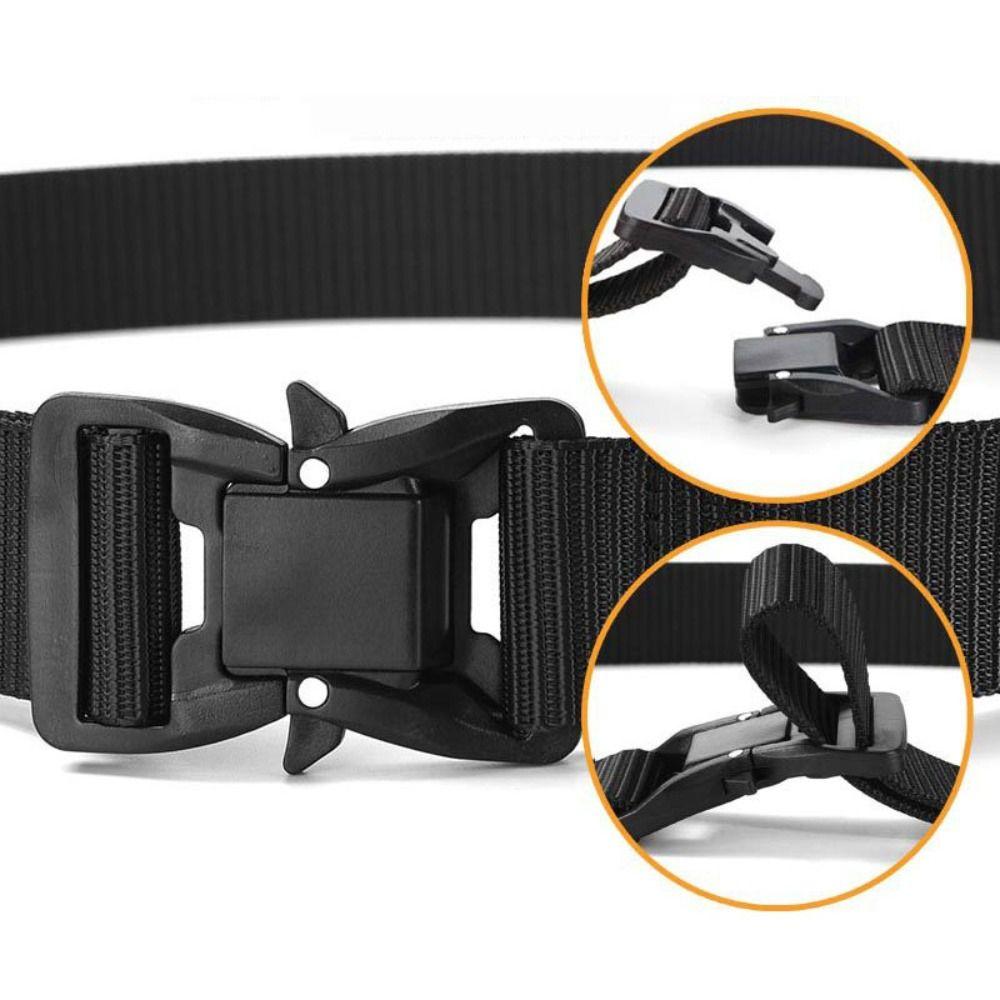 Quick Release Alloy Buckle Waistband 125 140 160 180cm Training Weave Waist Band Canvas Strap