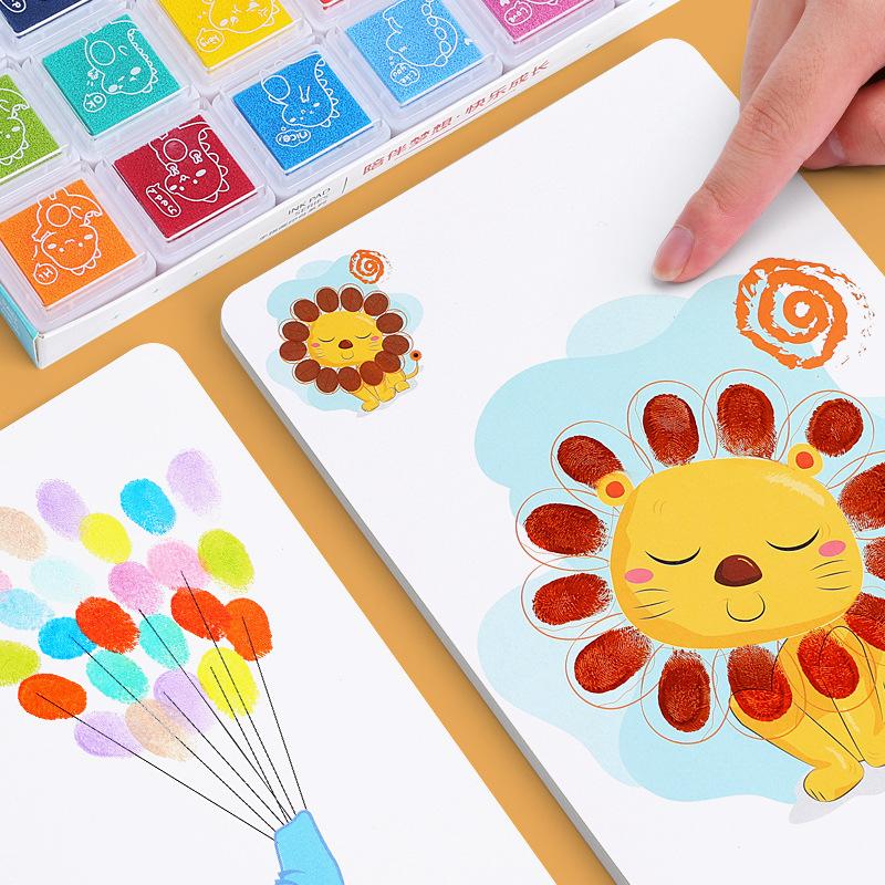 1 Set Creative Coloring Graffiti Doodle Montessori Educational Toy Gifts DIY Finger Painting Drawing Toys For Kids