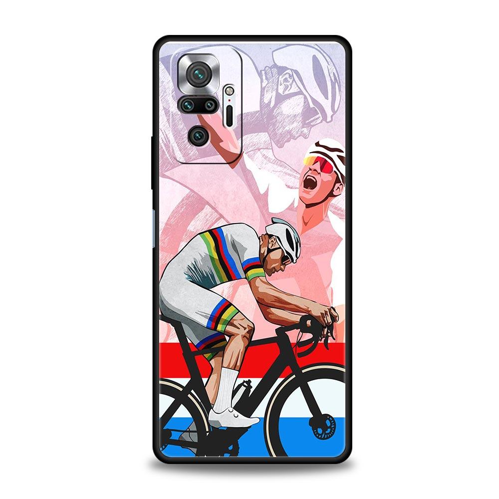 Mountain Bike Cycling Art Phone Case For Xiaomi Redmi Note 13 12 5G 11 10 Pro Plus 4G 9S 9 8 7 9T 13C 12C 10C 9C 9A Soft Cover