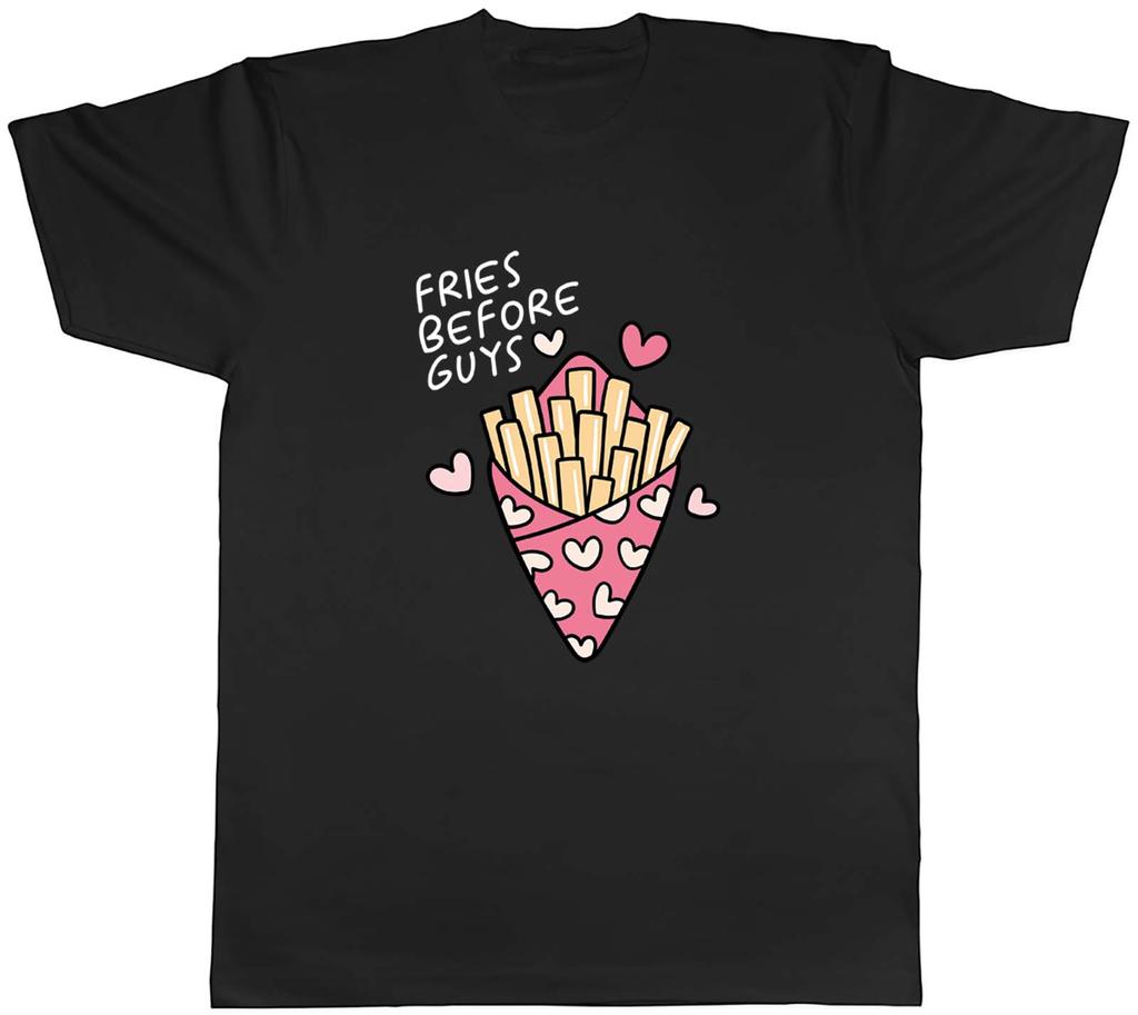 Unisexs T Shirt Funny Valentines Fries Before Guys Unisex Tee Gift