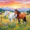 New Collection Diamond Mosaic Horse Sun Diamond Painting Full Round Drill Embroidery Animal Wall Decoration
