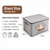 Foldable Clothes Storage Box With Zipper Lid Nonwoven Fabric Organizer Bin For Bedroom Wardrobe Travel Bedding And Daily Seasonal Items