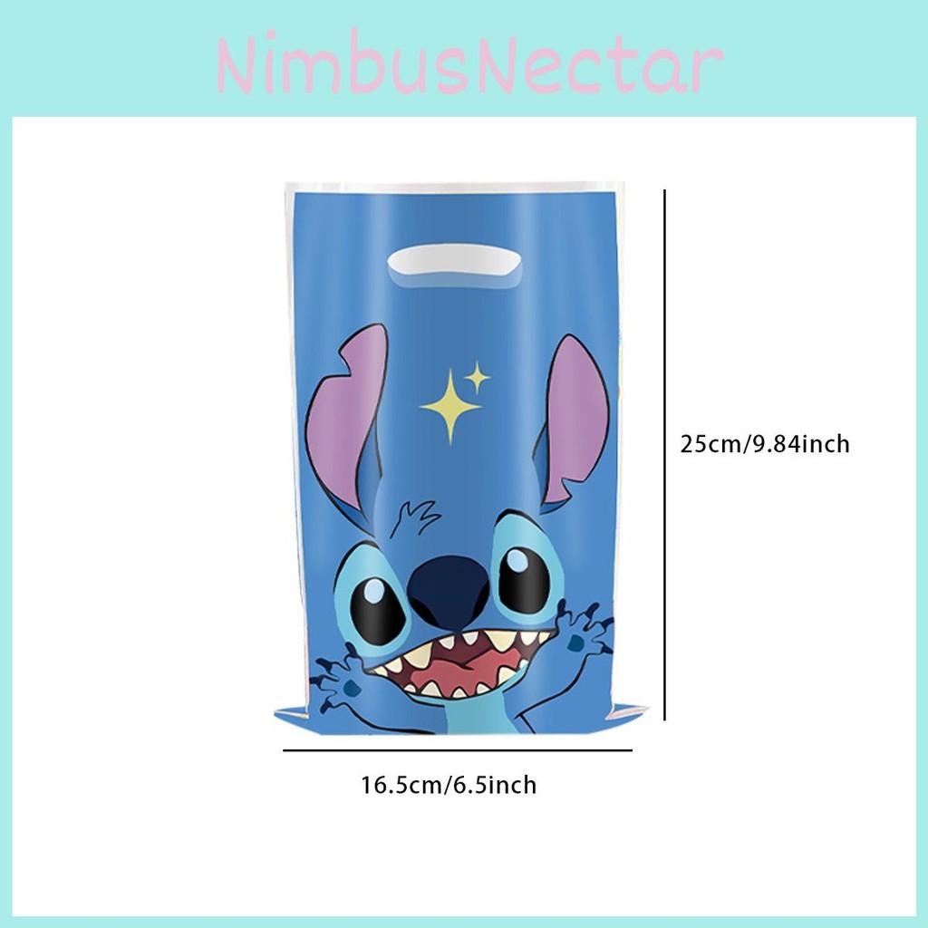 Stitch Party Kids Candy Bags With Plastic Material For Birthday Decor Gifts And