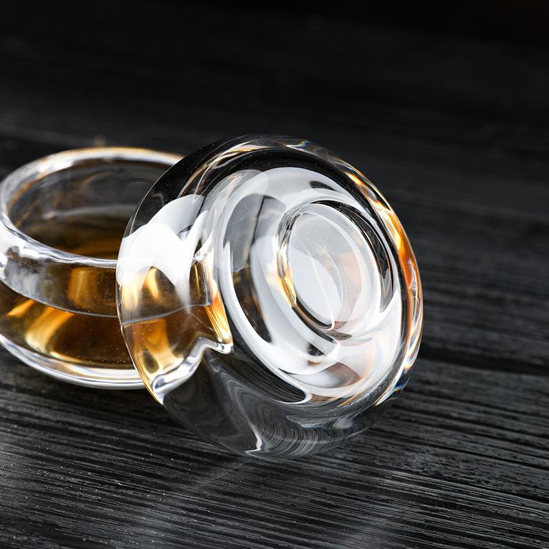 2pcs Set Drinkware Crystal Glass 80ml Master Cup Water Dispenser Kawaii Thickening Tea Cup Home Coffeeware Teaware Coffee Cups