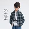 Boys Kids Korean Style Brushed Plaid Long Sleeve Casual Children Shirt