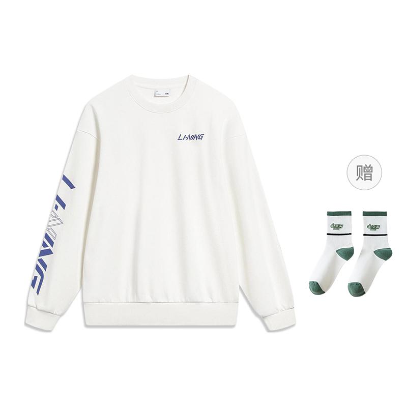 Li Ning Sports Lifestyle Collection Sports Fashion Collection Sweatshirt Unisex White AWDT607-7