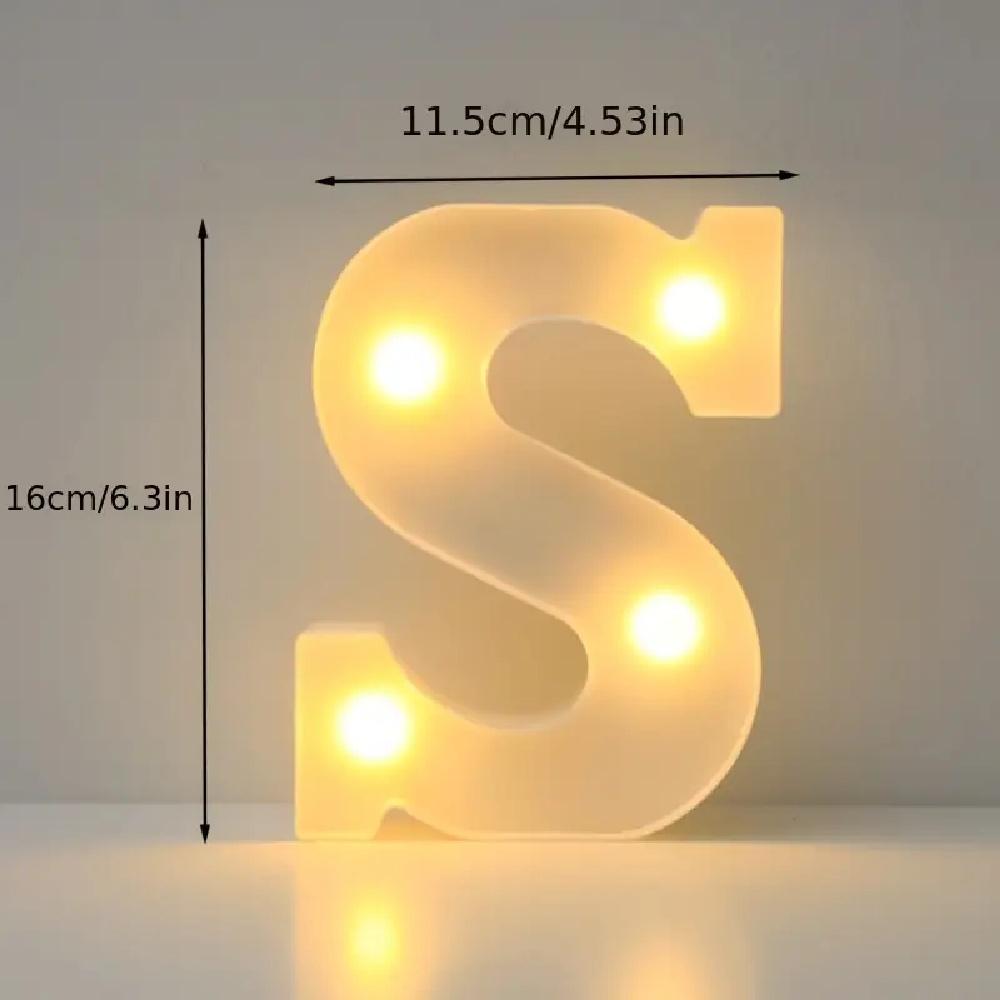 1PC LED Alphabet&Number Lights For Home,Wedding,Proposal,Birthday,Party,Photo Prop, Battery Powered White Decorative Night Light