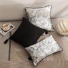 Pillowcase Chic Only Black And White Floral Throw Pillow Covers For Living Room Bedroom And