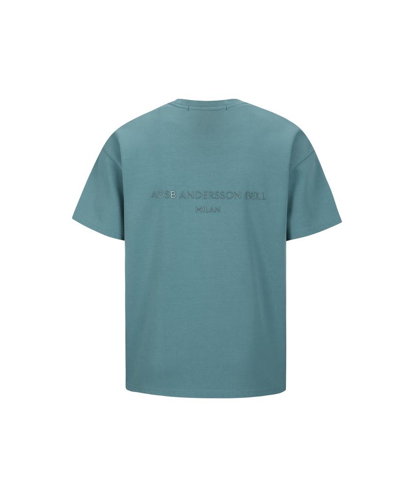 ADSB ANDERSSON BELL Unisex Stool Patch Logo T-Shirt Atb1230U(Blue)