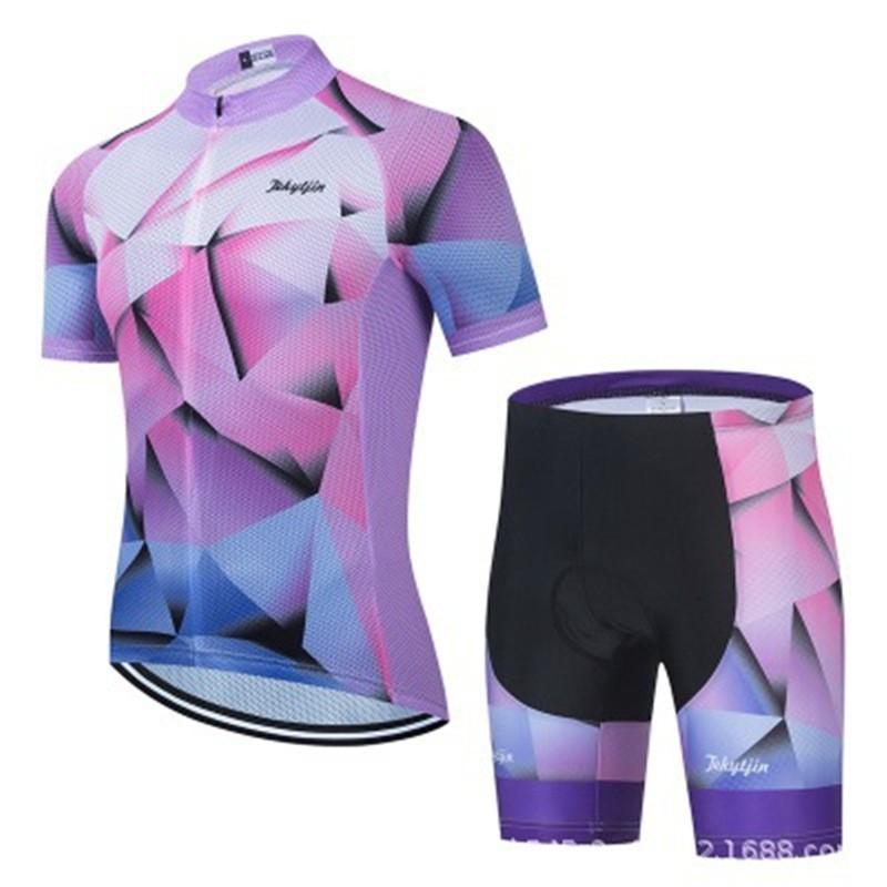 Cycling Clothes Short-sleeved Bicycles Men Women Quick-drying Breathable Mountain Bike Silicone Jacket Shorts Braces