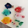 Goldfish Acetate Ocean Animal Hair Claw Colorful Acetic Acid Hairpin Sweet Fish Grab Clip  Vacation