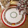 Christmas Red Plaid Snowflake Carpet Non-slip Mat Rug for Christmas Tree Living Room Home Decoration Easy Clean Bedroom Decor