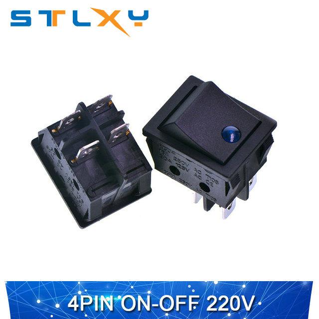 1PCS Electrical equipment with 3-digit 6-speed light switch KCD4 rocker switch power switch ON-OF-ON 30A 250VAC/16A/20A 125VA