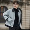 Giacca Primavera Autunno Giacca da Uomo Colore a Contrasto Risvolto Top Teppista Bello Casual Stile Leggermente Maturo da Uomo Sottile